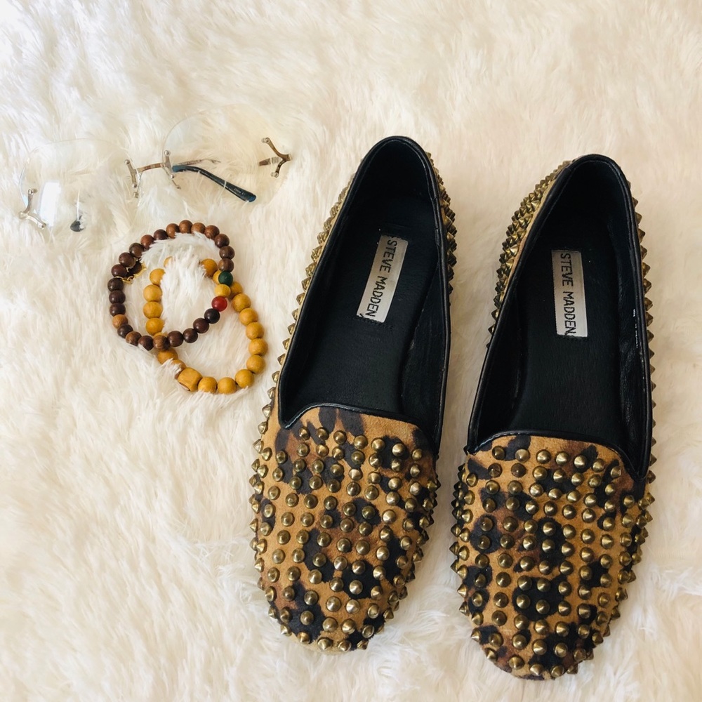 Steve Madden spikes and studded leopard flats ❤️❤️